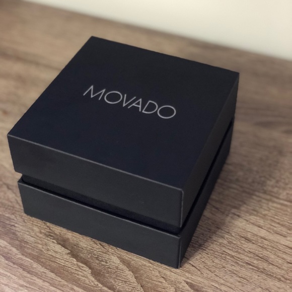 Movado Men Watch Navy and Silver